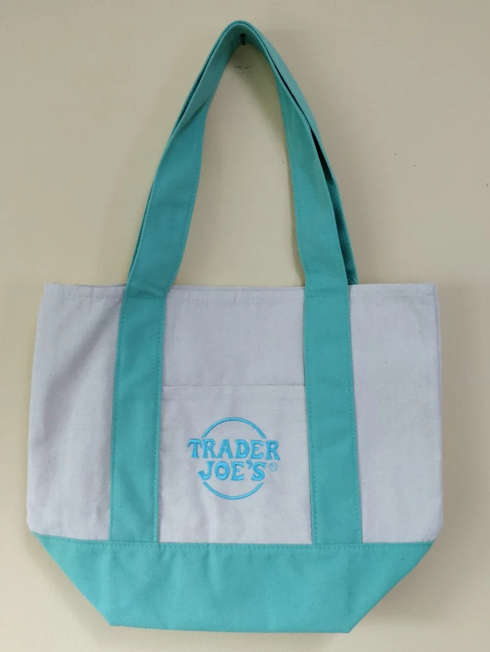Trader Joe's Mini Pastel Canvas Tote Bag